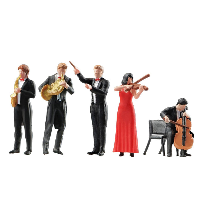 Crofta 1:64 Scale Band Figurine Dioramas for Train Layout Micro Landscape DIY Scene Saxophonist