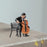 Crofta 1:64 Scale Band Figurine Dioramas for Train Layout Micro Landscape DIY Scene Cellist