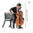 Crofta 1:64 Scale Band Figurine Dioramas for Train Layout Micro Landscape DIY Scene Cellist