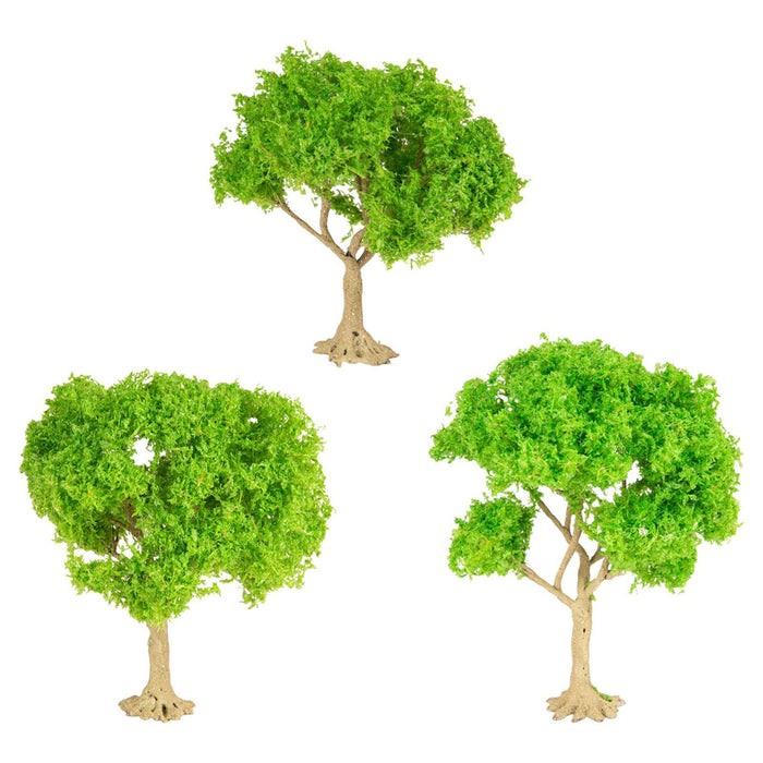 Crofta 3x Model Trees Diorama Tree for Railway Building Model DIY Scenery Landscape green trees