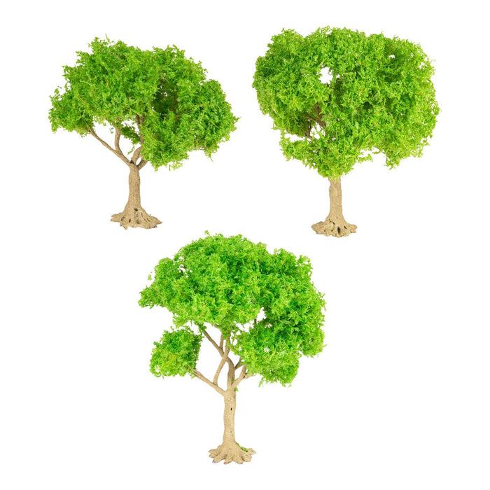 Crofta 3x Model Trees Diorama Tree for Railway Building Model DIY Scenery Landscape green trees