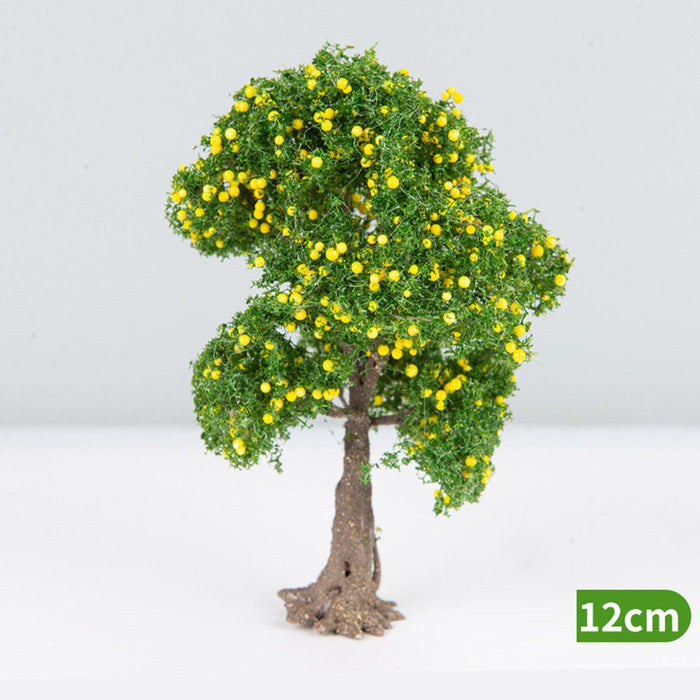 Crofta 3x Model Trees Diorama Tree for Railway Building Model DIY Scenery Landscape yellow fruit trees