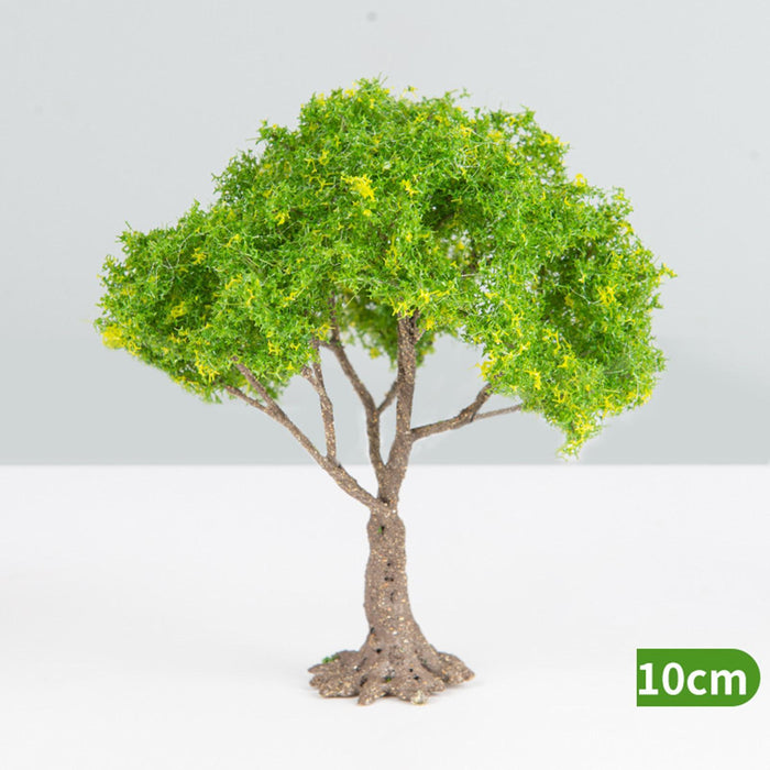 Crofta 3x Model Trees Diorama Tree for Railway Building Model DIY Scenery Landscape yellow flower trees