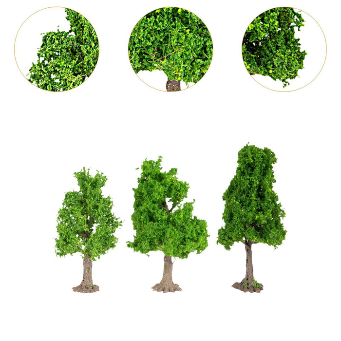 Crofta 3x Model Trees Diorama Tree for Railway Building Model DIY Scenery Landscape tower shaped tree