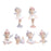 Crofta 6x Dancing Girl Figurines Miniature Ornaments Creative Trendy Toys