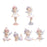 Crofta 6x Dancing Girl Figurines Miniature Ornaments Creative Trendy Toys