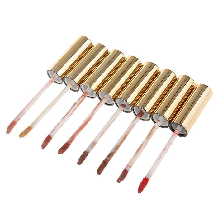 Crofta 16 Colors Long Lasting Matte Metal Lipstick Liquid Pencil Lip Gloss Makeup