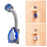 Crofta Clicker Belly Button Rings Fashion Accessory Rhinestones Belly Piercing Hoop Blue