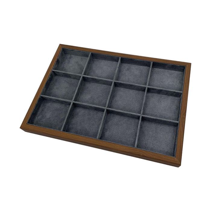 Crofta Jewelry Storage Tray Elegant for Drawer Showcase for Necklace Brooches Watch 12 grid