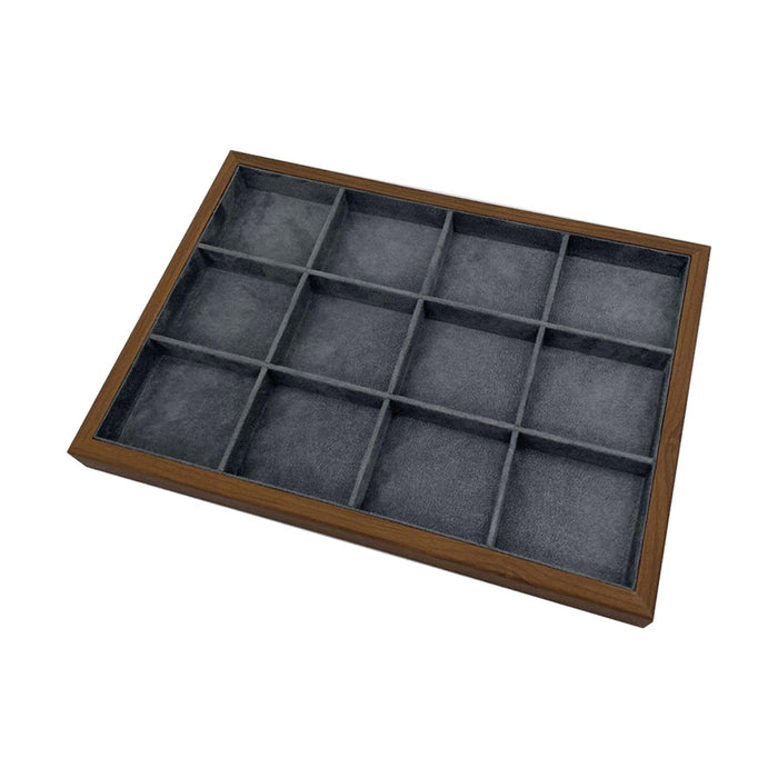 Crofta Jewelry Storage Tray Elegant for Drawer Showcase for Necklace Brooches Watch 12 grid