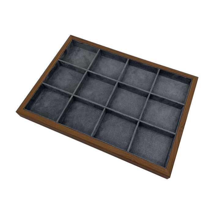 Crofta Jewelry Storage Tray Elegant for Drawer Showcase for Necklace Brooches Watch 12 grid