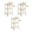 Crofta 3 Tier Rolling Storage Organizer Rolling Cart for Dressing Room Dorm Kitchen No drawer