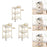 Crofta 3 Tier Rolling Storage Organizer Rolling Cart for Dressing Room Dorm Kitchen No drawer