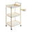 Crofta 3 Tier Rolling Storage Organizer Rolling Cart for Dressing Room Dorm Kitchen No drawer