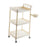 Crofta 3 Tier Rolling Storage Organizer Rolling Cart for Dressing Room Dorm Kitchen No drawer