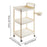 Crofta 3 Tier Rolling Storage Organizer Rolling Cart for Dressing Room Dorm Kitchen No drawer