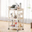 Crofta 3 Tier Rolling Storage Organizer Rolling Cart for Dressing Room Dorm Kitchen No drawer