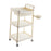 Crofta 3 Tier Rolling Storage Organizer Rolling Cart for Dressing Room Dorm Kitchen 1 drawer