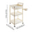 Crofta 3 Tier Rolling Storage Organizer Rolling Cart for Dressing Room Dorm Kitchen 1 drawer