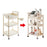 Crofta 3 Tier Rolling Storage Organizer Rolling Cart for Dressing Room Dorm Kitchen 1 drawer