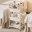 Crofta 3 Tier Rolling Storage Organizer Rolling Cart for Dressing Room Dorm Kitchen 2 drawer