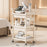 Crofta 3 Tier Rolling Storage Organizer Rolling Cart for Dressing Room Dorm Kitchen 2 drawer