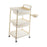 Crofta 3 Tier Rolling Storage Organizer Rolling Cart for Dressing Room Dorm Kitchen 2 drawer