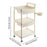 Crofta 3 Tier Rolling Storage Organizer Rolling Cart for Dressing Room Dorm Kitchen 2 drawer