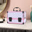 Crofta Portable Makeup Train Case Makeup Box Organizer for Girls Aesthetic Supplies