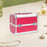 Crofta Makeup Case Beauty Cosmetic Box for Aesthetic Supplies Cosmetologist Jewelry Rose Red