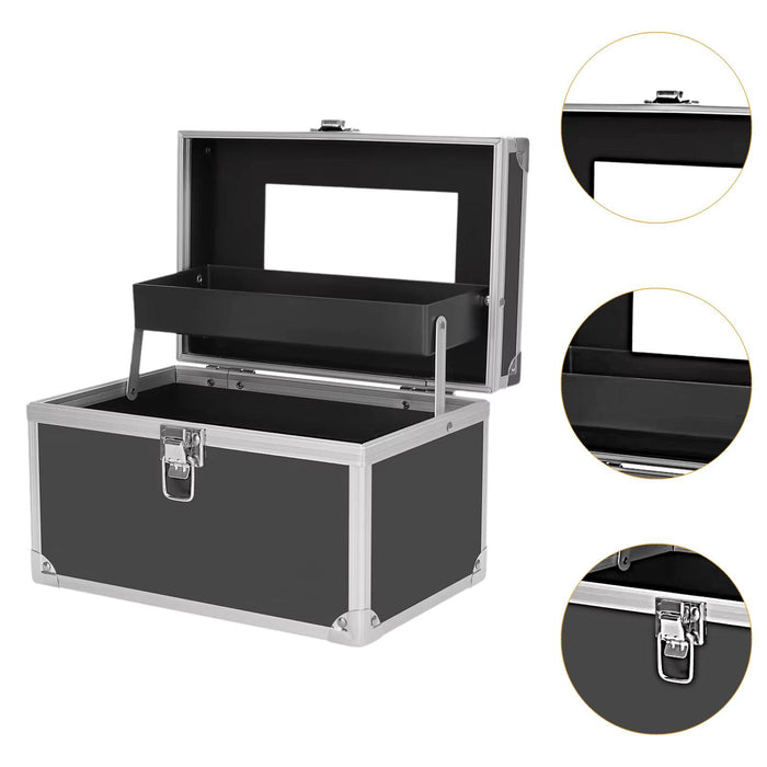 Crofta Makeup Train Case Cosmetic Box Manicure Supplies Case for Aesthetic Supplies S