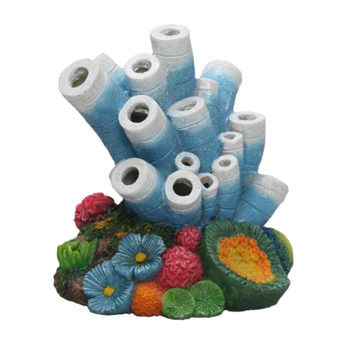 Crofta Aquarium Underwater Bubbling Coral Ornament with Air Pipe Fish Tank Decor