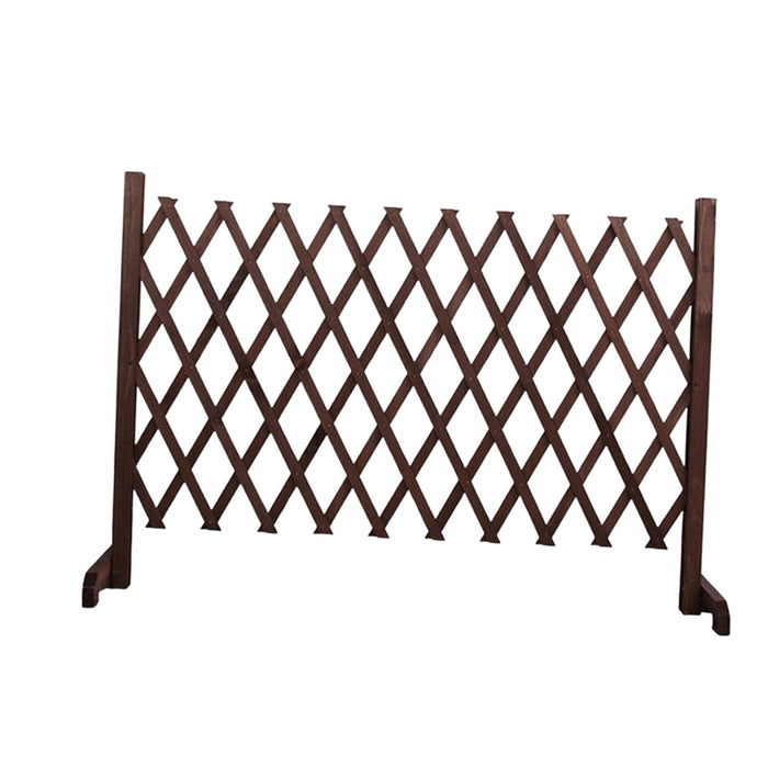 Crofta Wooden Dog Gate Door Expanding Folding Fence Accessory Professional Foldable 190cmx90cm Brown