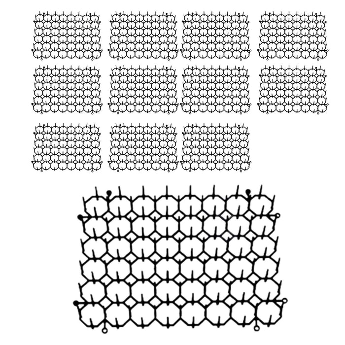 Crofta 12Pcs Cat Scat Mat Cat Repellent 5.9x7.8inch Protective Only Spikes Mat