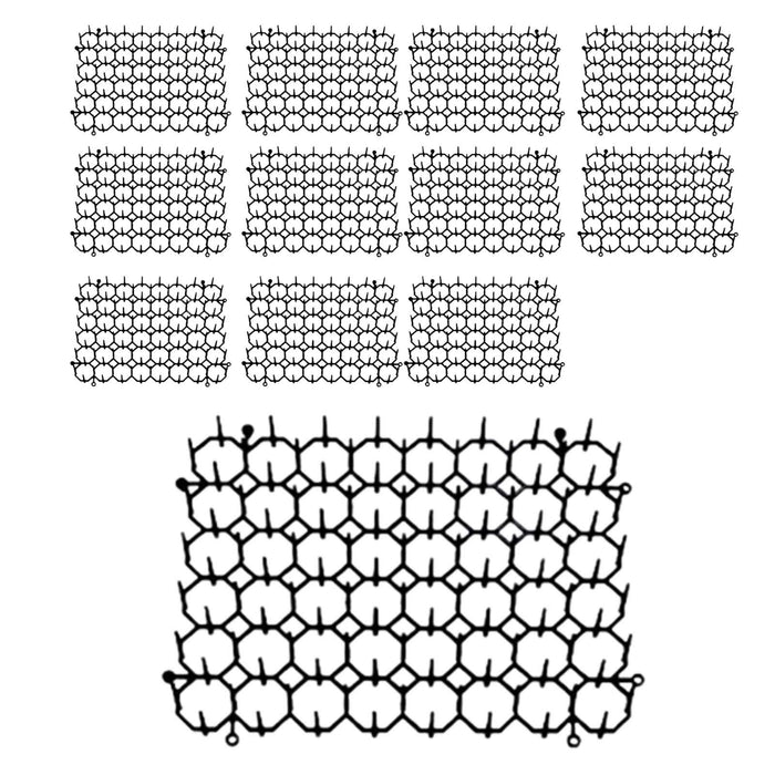 Crofta 12Pcs Cat Scat Mat Cat Repellent 5.9x7.8inch Protective Only Spikes Mat