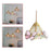 Crofta Pendant Lamp Craft Sturdy Stained Glass Lamp for Indoor Hallway Entryway Frosted