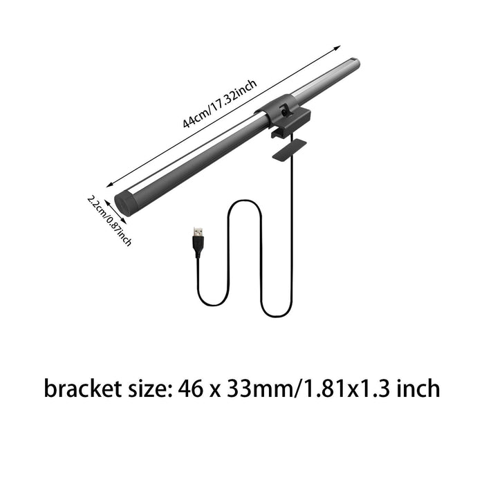 Crofta Computer Monitors Lamp with Clamp Adjustable Reading Lamp for Home Desk Dorm