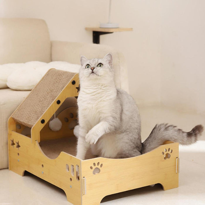 Crofta Cardboard Cat House Versatile Thickened Home Decoration Scratching Pad House