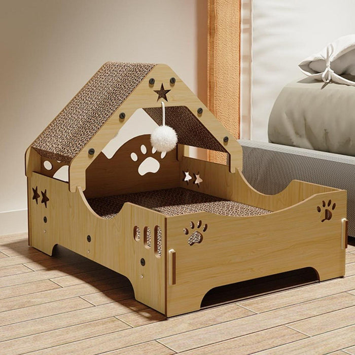 Crofta Cardboard Cat House Versatile Thickened Home Decoration Scratching Pad House