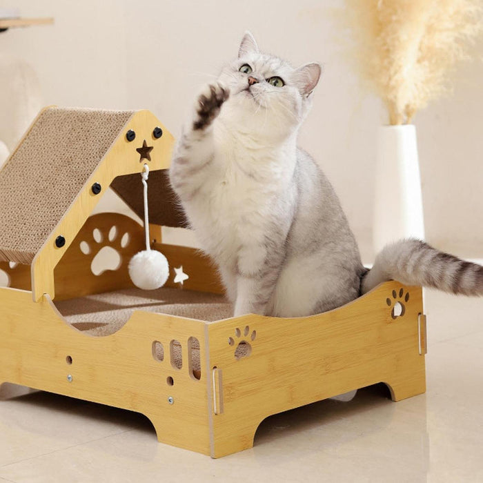 Crofta Cardboard Cat House Versatile Thickened Home Decoration Scratching Pad House