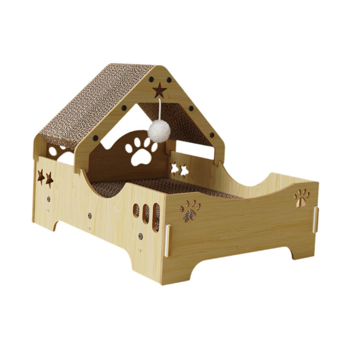 Crofta Cardboard Cat House Versatile Thickened Home Decoration Scratching Pad House