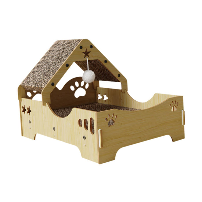 Crofta Cardboard Cat House Versatile Thickened Home Decoration Scratching Pad House