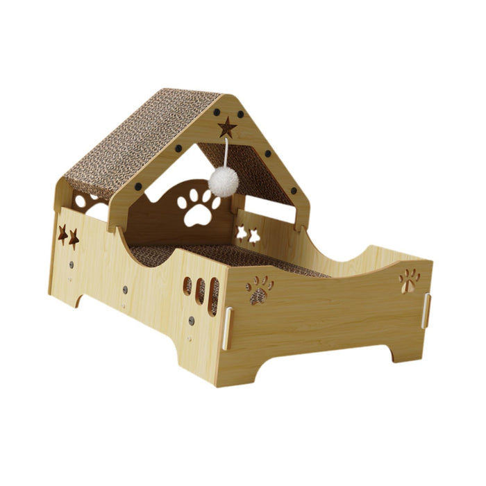 Crofta Cardboard Cat House Versatile Thickened Home Decoration Scratching Pad House