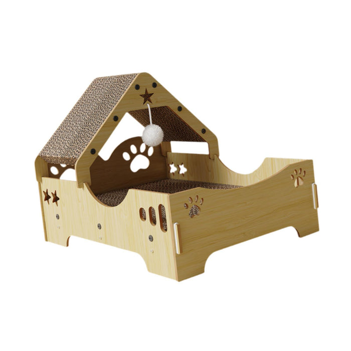 Crofta Cardboard Cat House Versatile Thickened Home Decoration Scratching Pad House