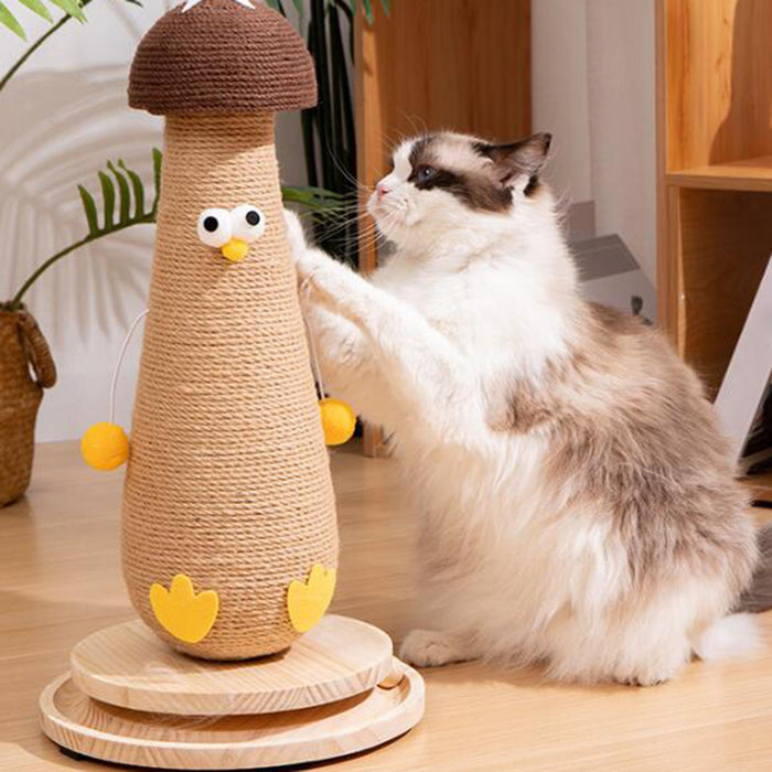 Crofta Cat Scratch Post Ball Track with Dangling Ball for Indoor Cats Scratcher