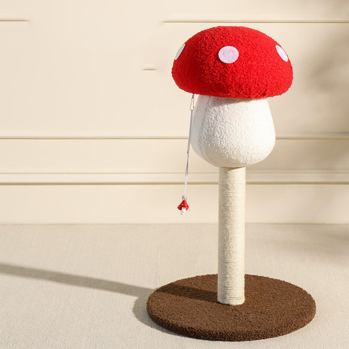 Crofta Mushroom Shape Cat Scratch Post Cute Unique Cat Scratcher Pole for Kitty Cat