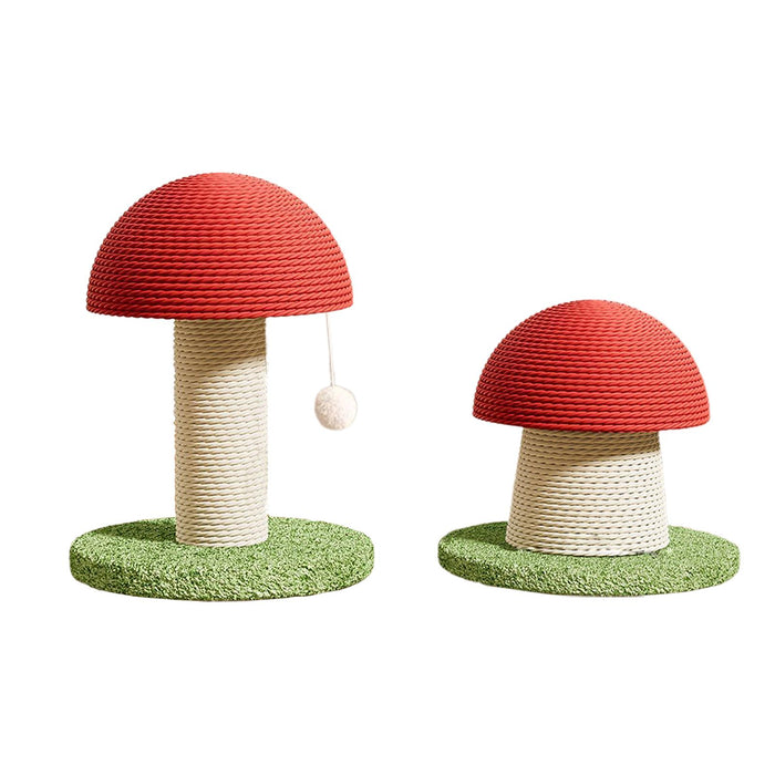 Crofta Cat Scratch Post Mushroom Shaped Cat Activity Toy for Protect Your Furniture Height 28cm