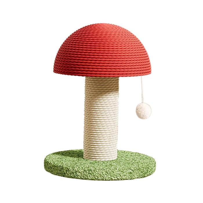 Crofta Cat Scratch Post Mushroom Shaped Cat Activity Toy for Protect Your Furniture Height 28cm