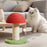 Crofta Cat Scratch Post Mushroom Shaped Cat Activity Toy for Protect Your Furniture Height 28cm