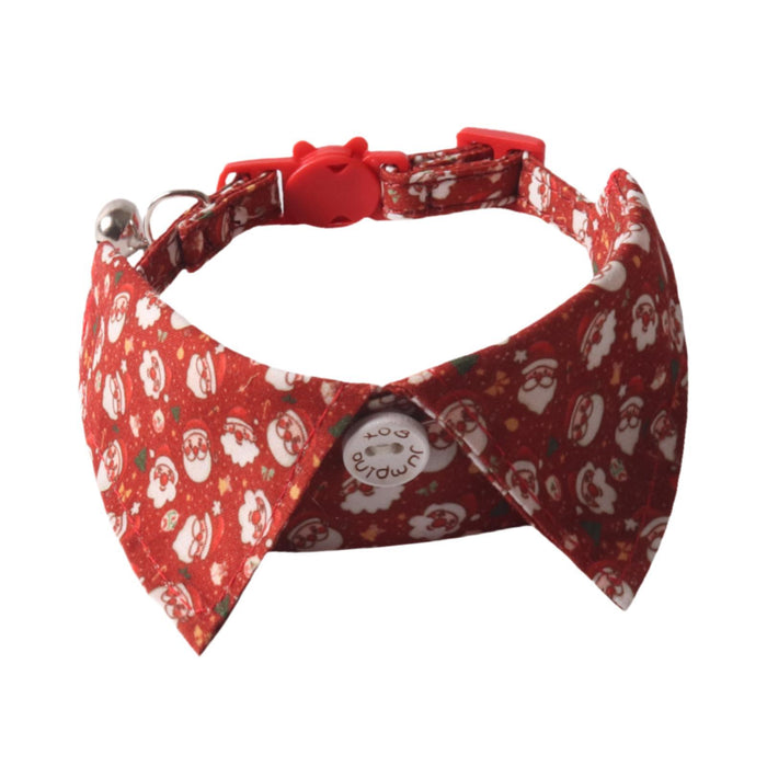 Crofta Christmas Cat Bowtie Adjustable Festive Cat Accessory for Kittens Small Dogs red